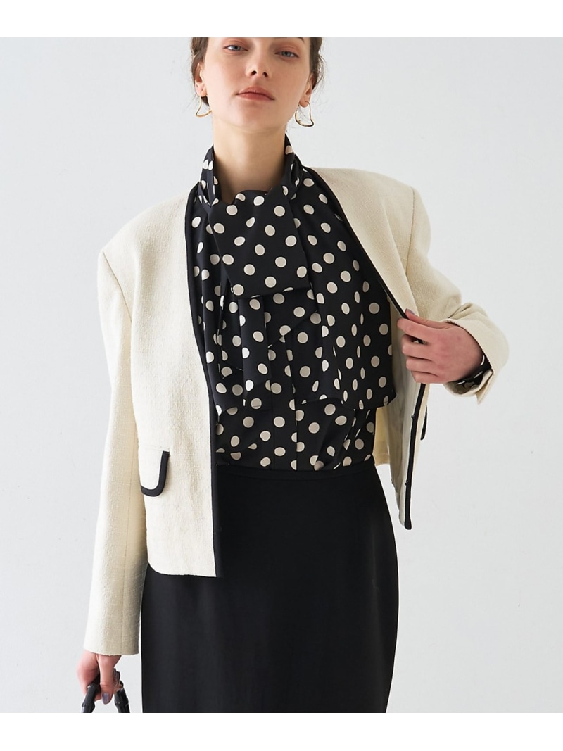 【SALE／40%OFF】ロービングドビーショートパイピングジャケット DESIGNWORKS デザインワークス ジャケット・アウター ノーカラージャケット ホワイト【RBA_E】【送料無料】[ Fashion]｜ABAHOUSE ONLINE