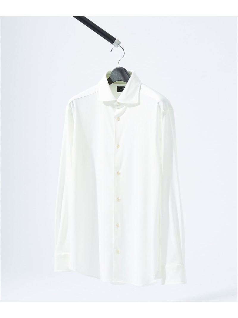 【接触冷感】アイスピケ ストレッチ 長袖シャツ / FLEX SHIRTS ABAHOUSE LASTWORD アバハウス トップス シャツ・ブラウス ブラック ホワイト ネイビー ブルー【送料無料】[ Fashion]