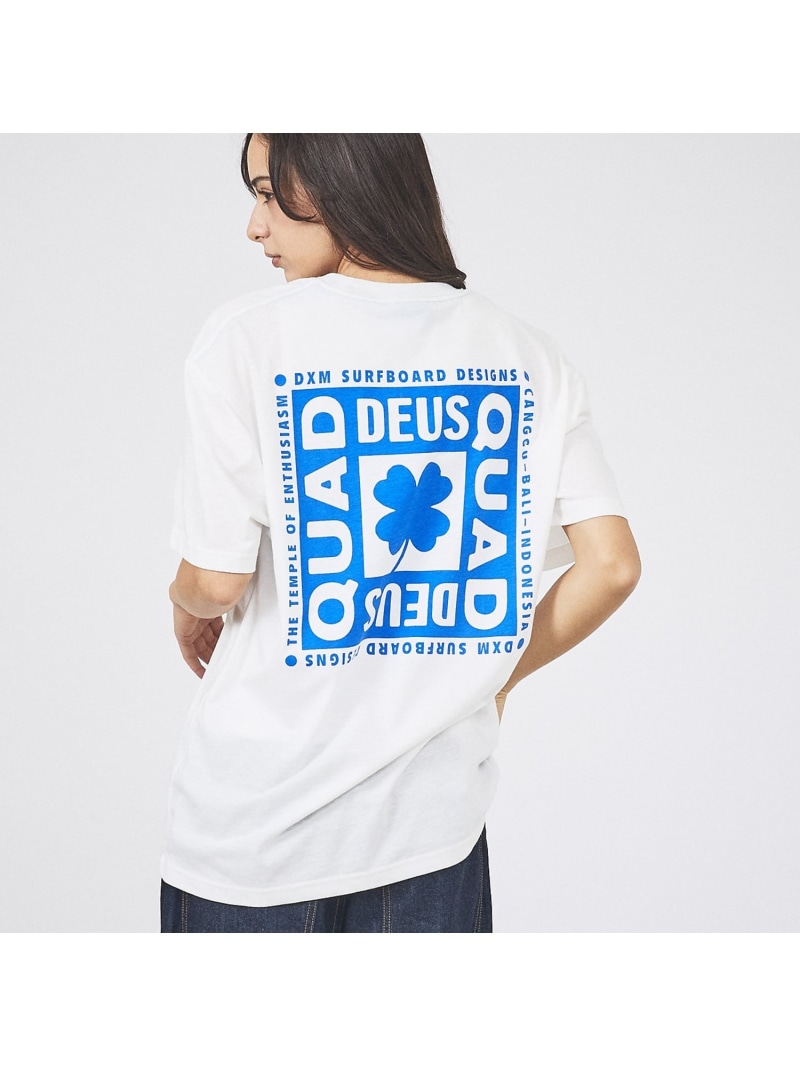 【Deus Ex Machina/デウスエクスマキナ】Quad Tee / ロゴ Rouge vif la cle ルージュ・ヴィフ ラクレ トップス カットソー・Tシャツ ピンク ホワイト【送料無料】[ Fashion]