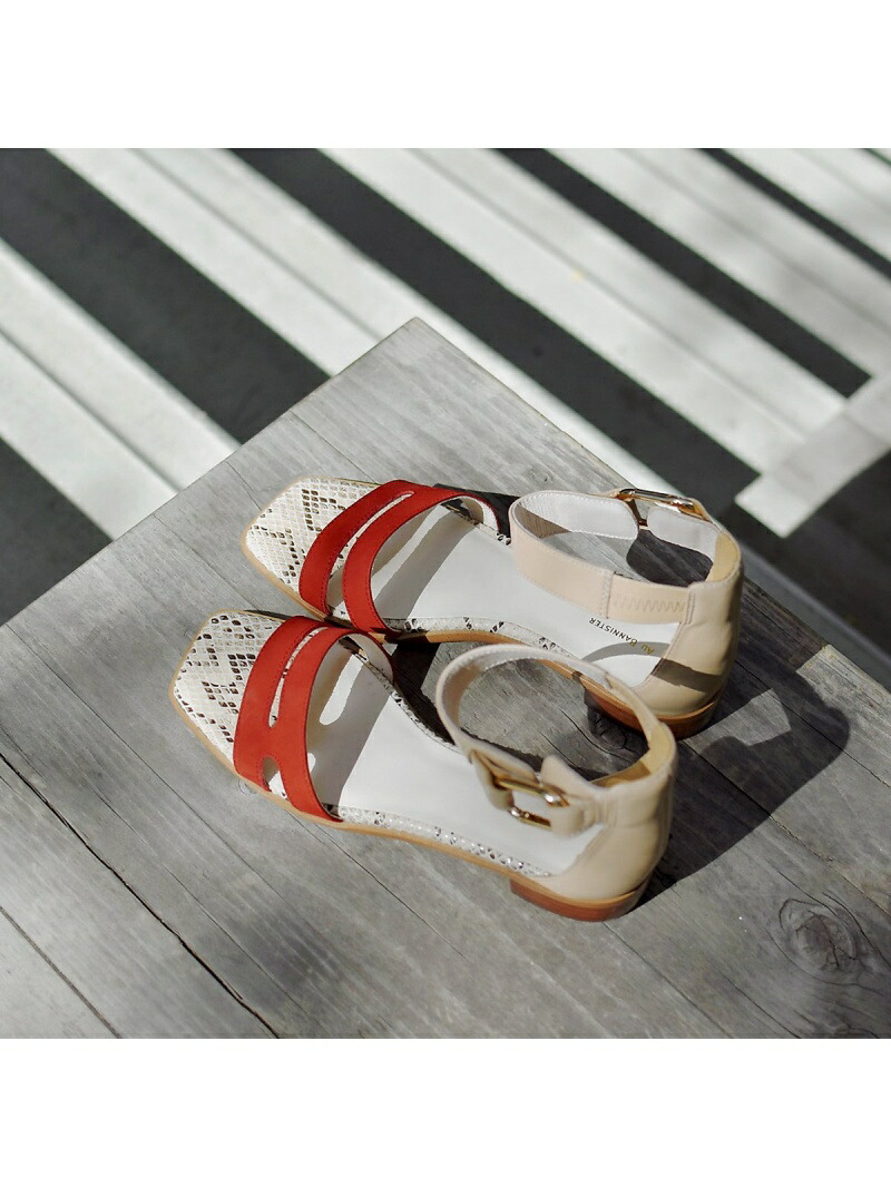 【SALE／50%OFF】【ロングヒットアイテム】アンクルストラップサンダル 金 BANNISTER オゥ・バニスター シューズ・靴 サンダル 赤いこと 黒いこと 青碧 赤銅色 さくら色【RBA_E】【貨物輸送無料】[ Fashion]