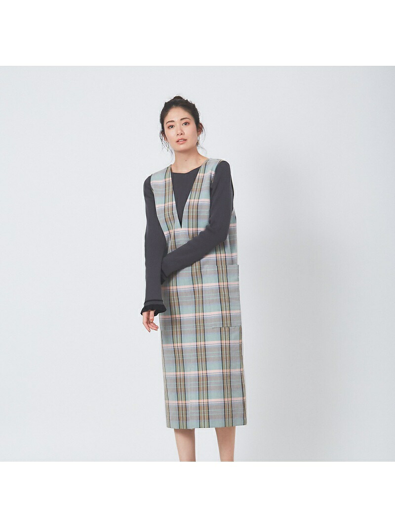 【SALE／40%OFF】ブライトチェックワンピース qualite カリテ ワンピース・ドレス シャツワンピース レッド【RBA_E】【送料無料】[ Fashion]｜ABAHOUSE ONLINE