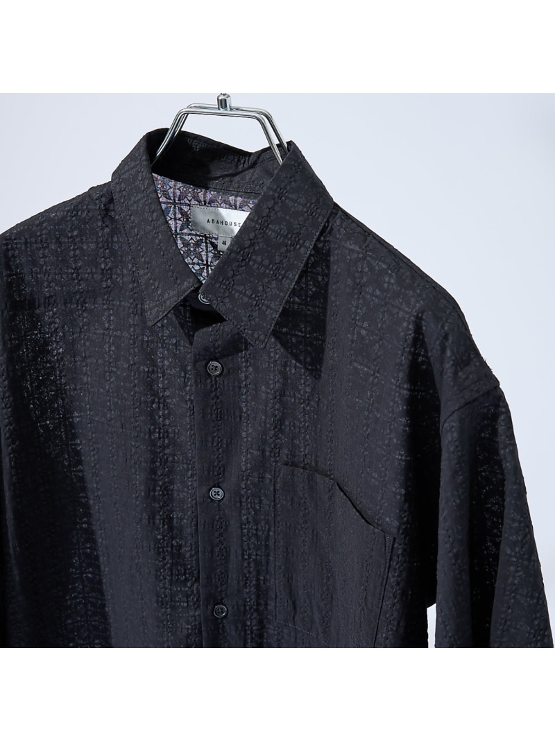 【SALE／30%OFF】【シアージャガード】ボックスシルエット 半袖シャツ / ハーフスリーブ シアーシ ABAHOUSE LASTWORD アバハウス トップス シャツ・ブラウス グリーン ブラック ブルー ホワイト【RBA_E】【送料無料】[ Fashion]