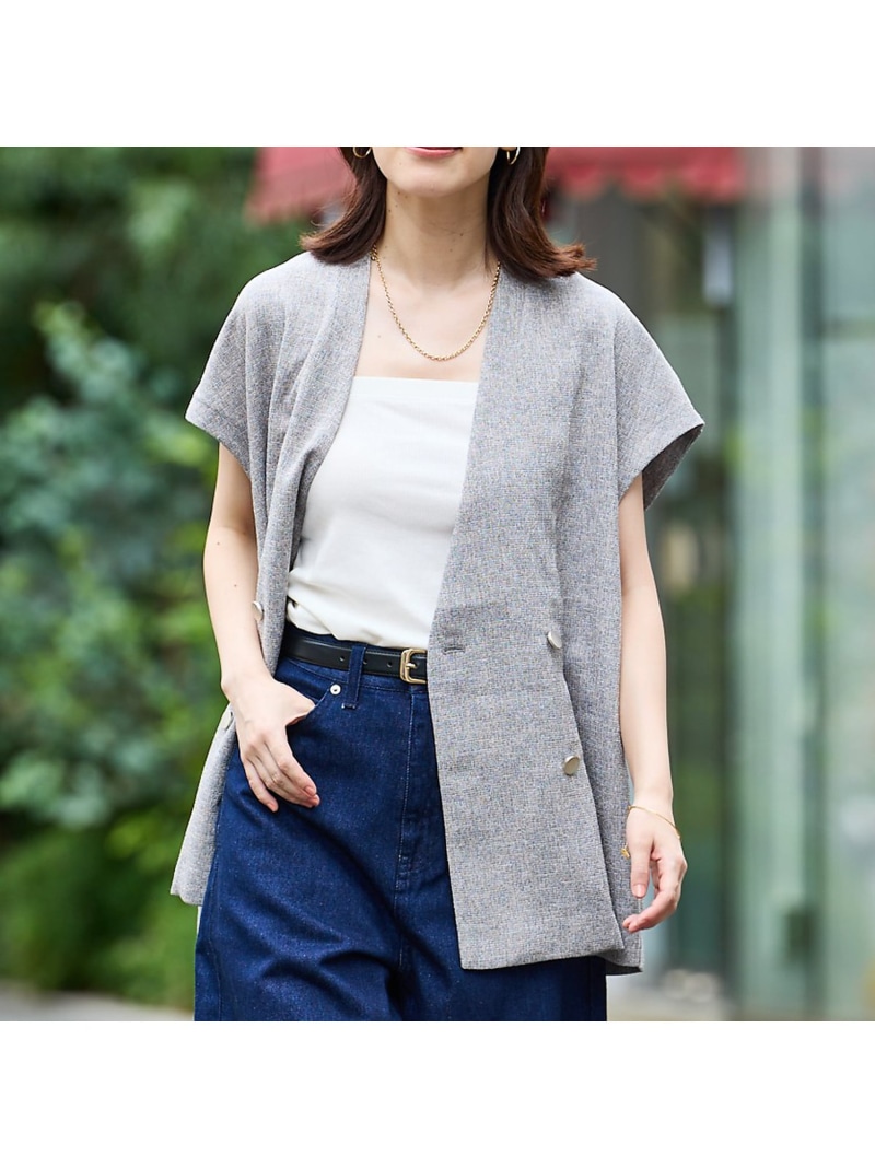 新品未使用★ebure エブール★リネンベルテッドタイトスカート 36 ネイビー FW25_02 | ebure(エブール)