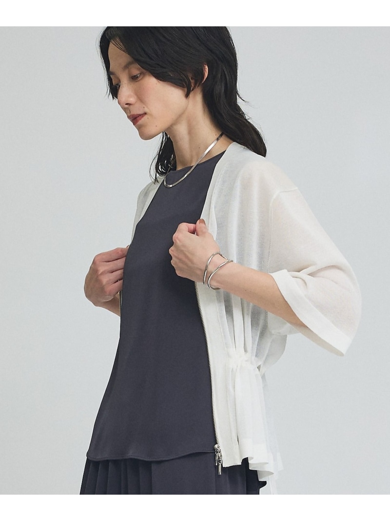 ドライニットブルゾン qualite カリテ ジャケット・アウター モッズコート ピンク ブラック ホワイト【送料無料】[ Fashion]｜ABAHOUSE ONLINE