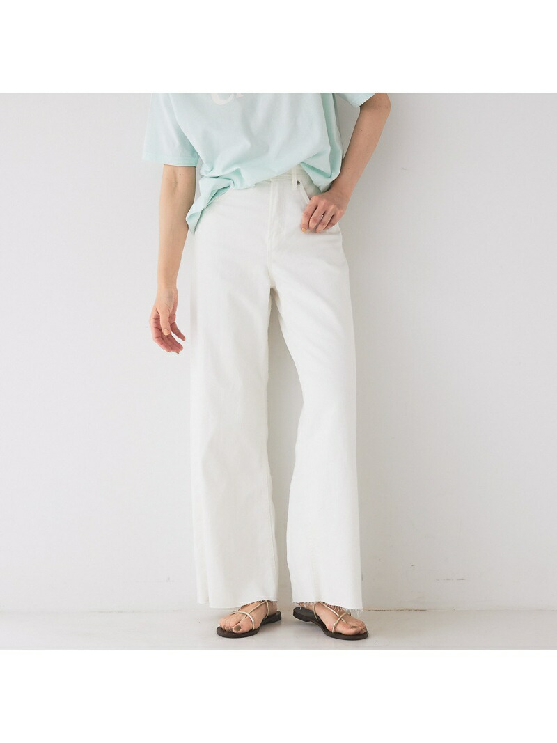 【YANUK】ワイドフレアデニム qualite カリテ パンツ ジーンズ・デニムパンツ ホワイト【送料無料】[ Fashion] 20,020円
