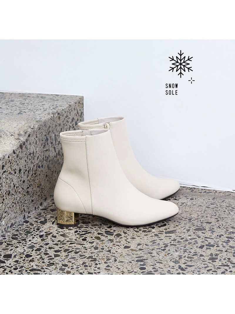 【SALE／40%OFF】【スノーソール】バックストレッチショートブーツ Au BANNISTER オゥ・バニスター シューズ・靴 ブーツ ホワイト ブラック シルバー【RBA_E】【送料無料】[ Fashion]