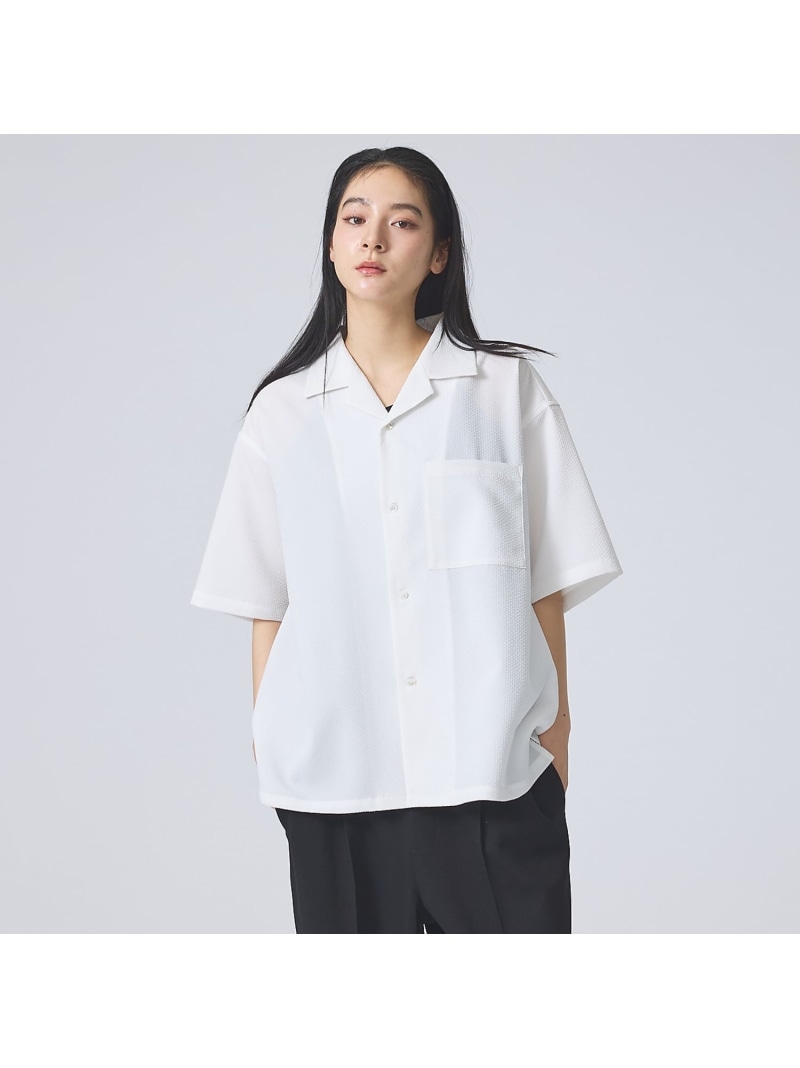 【SALE／30%OFF】【FORTUNA /フォルトゥナ】ECOTECSeerSuckerOpenCol ABAHOUSE LASTWORD アバハウス トップス シャツ・ブラウス ブラック ホワイト【RBA_E】【送料無料】[ Fashion]｜ABAHOUSE ONLINE