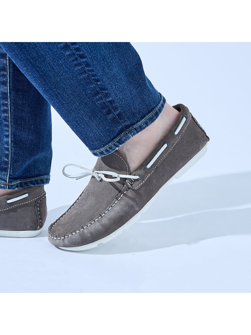 【SALE／40%OFF】ドライビングデッキシューズ alfredoBANNISTER アルフレッド・バニスター シューズ・靴 モカシン・デッキシューズ 赤いこと 米国海軍 薄墨色【RBA_E】【貨物輸送無料】[ Fashion]