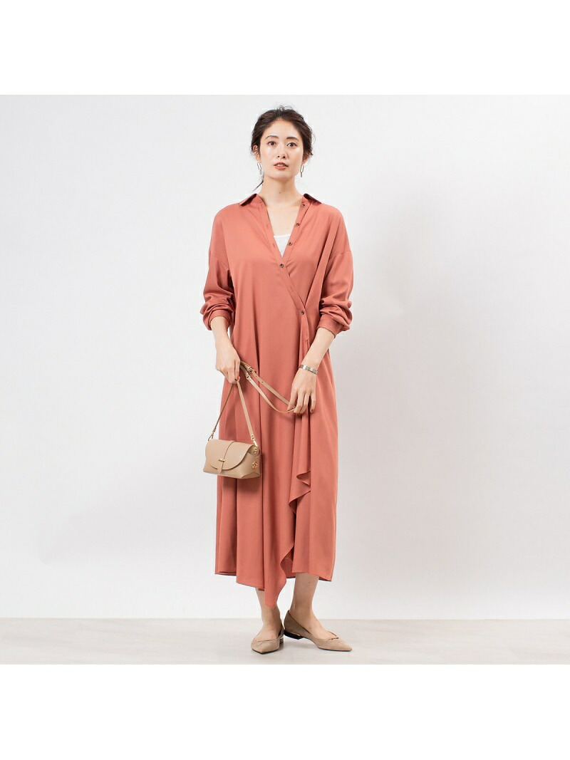 最も優遇 アシンメトリーシャツワンピース Rouge Vif La Cle ルージュ ヴィフ ラクレ ワンピース シャツワンピース ブラウン Rba E Rakuten Fashion 激安の Skylines Ae