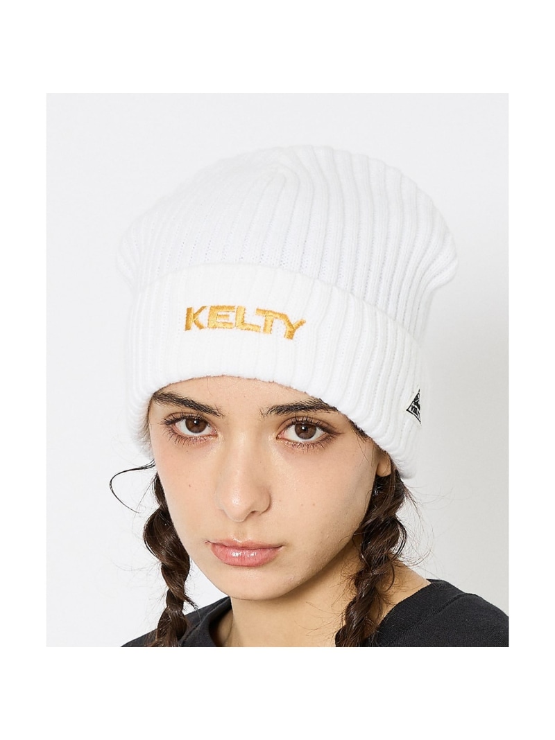 【KELTY / ケルティ】Embroidery Logo Knit Cap / ABAHOUSE LASTWORD アバハウス 帽子 ハット ネイビー ホワイト ブラック グレー【送料無料】[ Fashion]