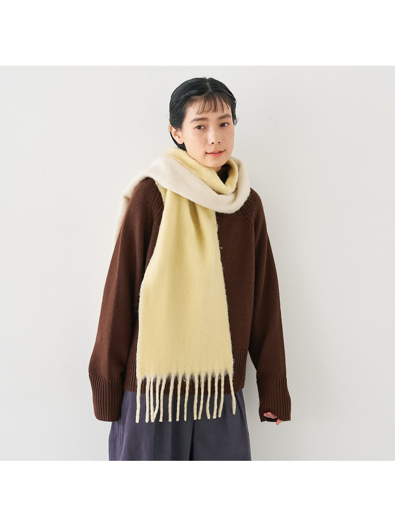 ソフトブークレーリバーシブルマフラー collex コレックス ファッション雑貨 マフラー・ストール・ネックウォーマー ネイビー イエロー【送料無料】[ Fashion]