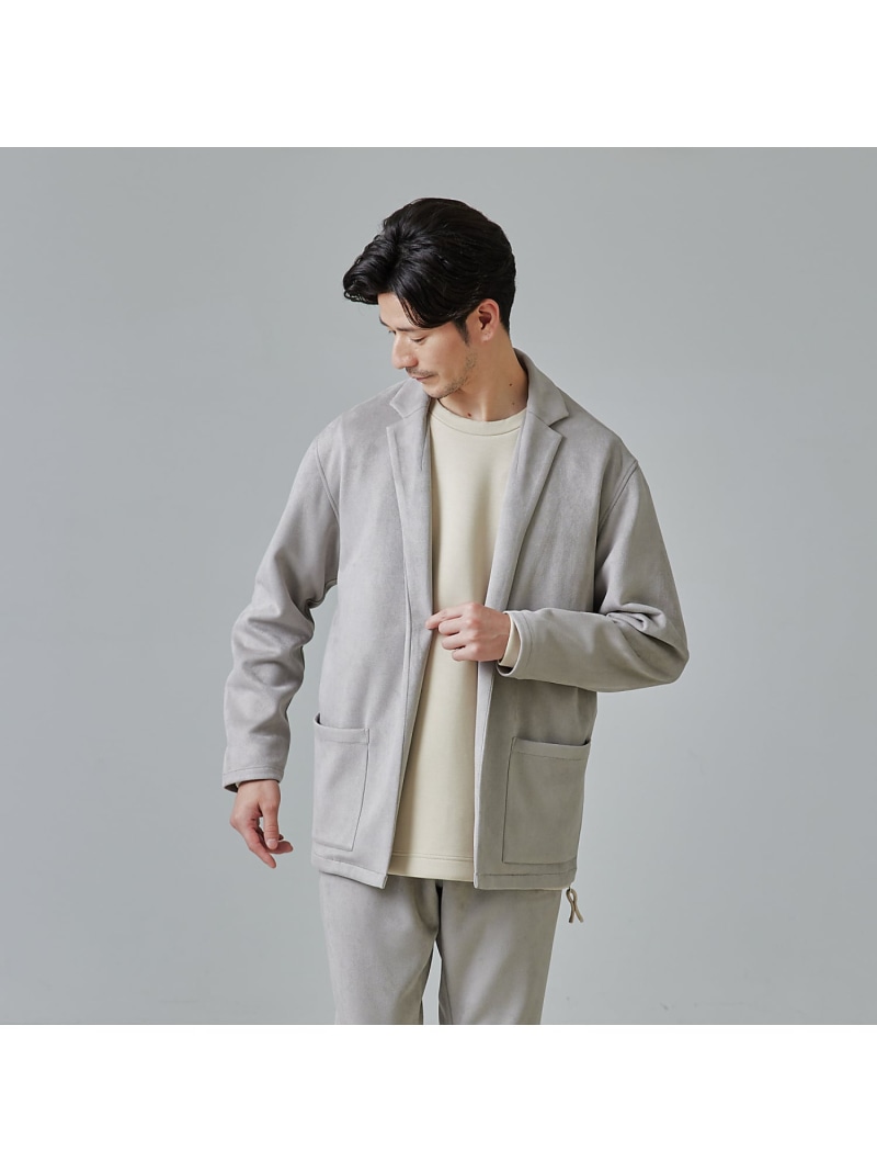 【SALE／40%OFF】【セットアップ相応う】シル手懸かり ネオスエードクロス 上衣/ジレー ABAHOUSE LASTWORD アバハウス トップス ジレー 黒いこと 米国海軍 薄墨色【RBA_E】【貨物輸送無料】[ Fashion] カーディガン-トップス