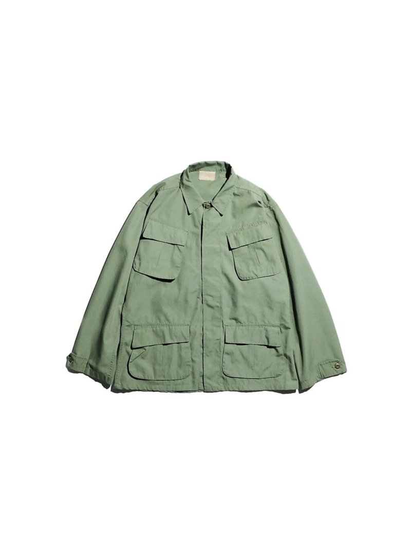 【U.S MILITARY】 JUNGLE FATIGUE JACKET COM ABAHOUSE LASTWORD アバハウス トップス プルオーバー・トップ 緑であること【貨物輸送無料】[ Fashion] メンズファッション-カジュアルシャツ