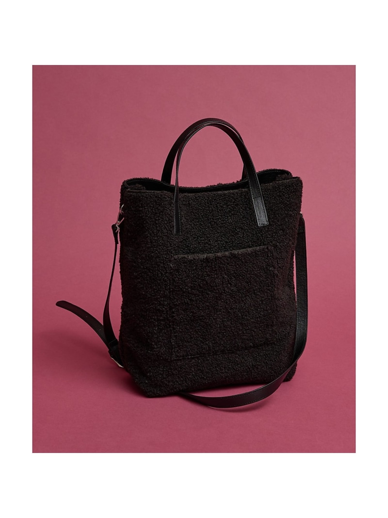2WAYリバーシブルボアトートバッグ collex コレックス バッグ トートバッグ ブラック グレー【送料無料】[ Fashion]