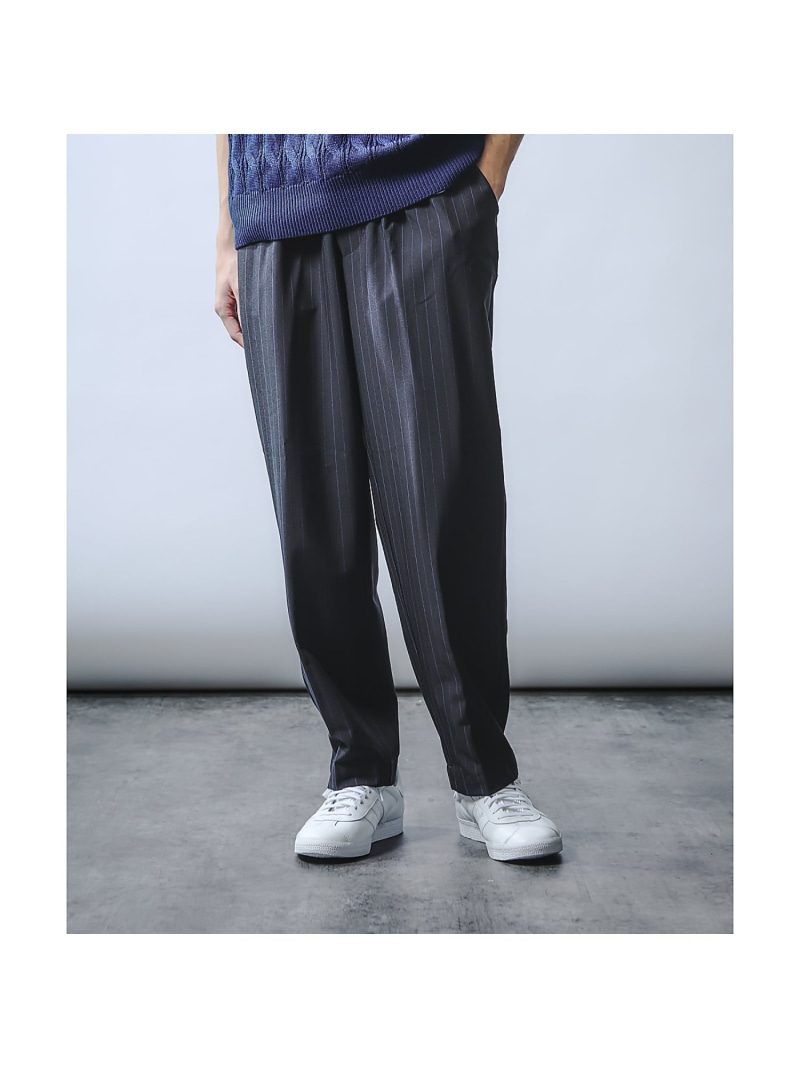 【SALE／40%OFF】【ペンストライプ】ワイド テーパードパンツ ABAHOUSE LASTWORD アバハウス パンツ その他のパンツ ネイビー グレー ベージュ【RBA_E】【送料無料】[ Fashion]｜ABAHOUSE ONLINE