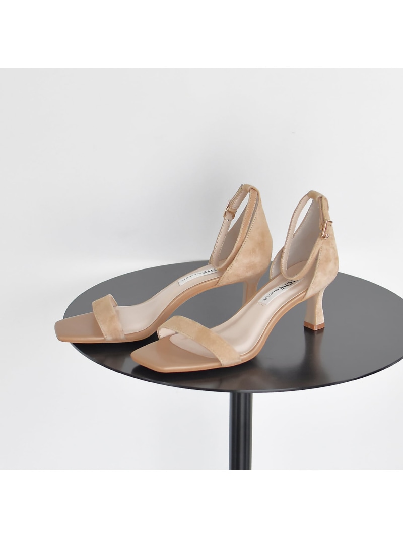 【SALE／37%OFF】アンクルストラップ スクエアトゥサンダル Au BANNISTER オゥ・バニスター シューズ・靴 サンダル ベージュ シルバー ブラック ブルー【RBA_E】【送料無料】[ Fashion] 8,030円