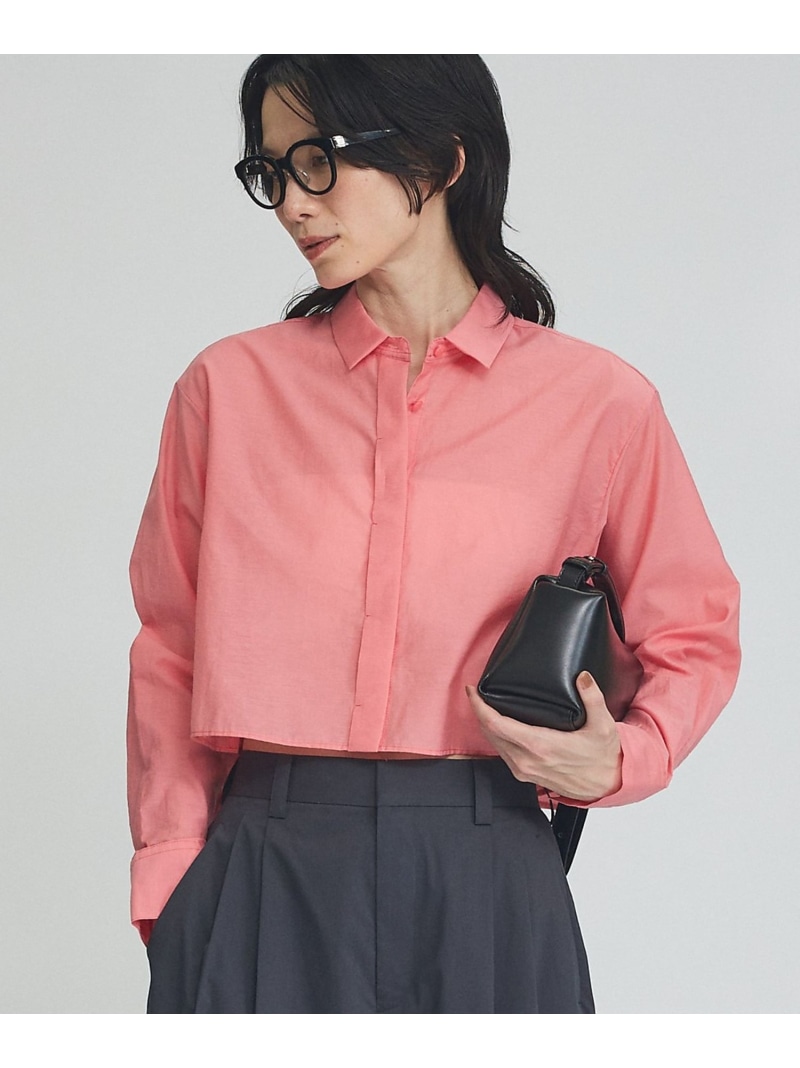 コットンシアークロップドシャツ qualite カリテ トップス シャツ・ブラウス ホワイト ピンク グレー【送料無料】[ Fashion] 14,058円