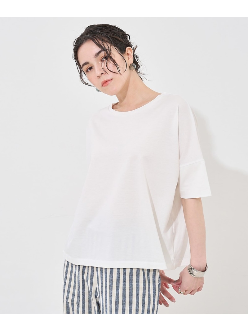 【接触冷感・UVカット】コンパクトクールTシャツ【予約】 collex コレックス トップス カットソー・Tシャツ ネイビー グリーン グレー イエロー ピンク ホワイト【先行予約】*【送料無料】[ Fashion]