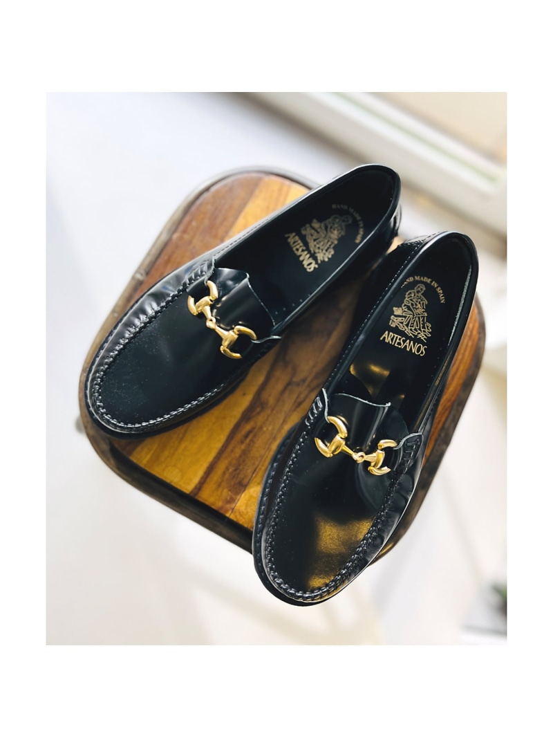 【美品】 ARTESANOS アルテサノス ビットローファー ブラック 24cm ARTESANOS｜アルテサノス ビットローファーNo.600G - hana shoes & co
