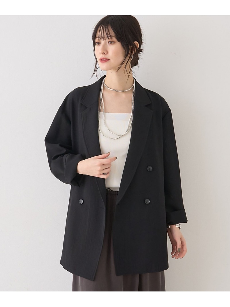 【SALE／20%OFF】バスケットメッシュダブルジャケット Rouge vif la cle ルージュ・ヴィフ ラクレ ジャケット・アウター テーラードジャケット・ブレザー ブラック ベージュ ホワイト【RBA_E】【送料無料】[ Fashion]｜ABAHOUSE ONLINE