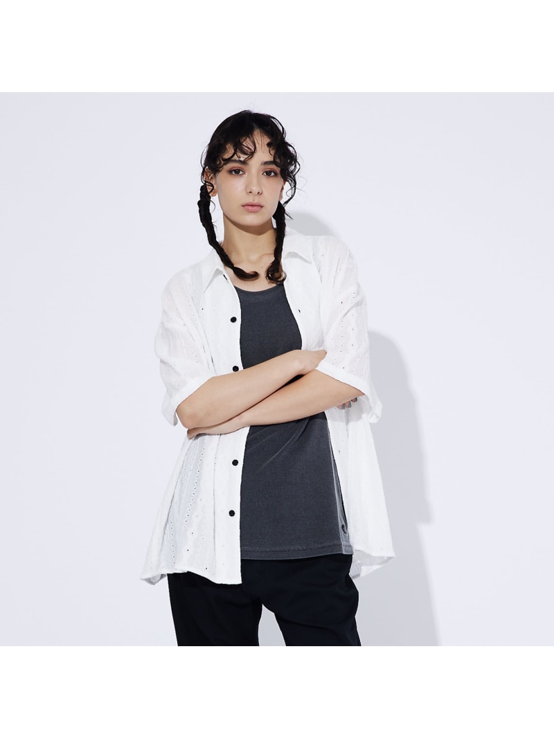 【Revo./レボ】Relax Fit /リラックスフィット /Sheer Ja ABAHOUSE LASTWORD アバハウス トップス シャツ・ブラウス ホワイト ブラック ブラウン【送料無料】[ Fashion]