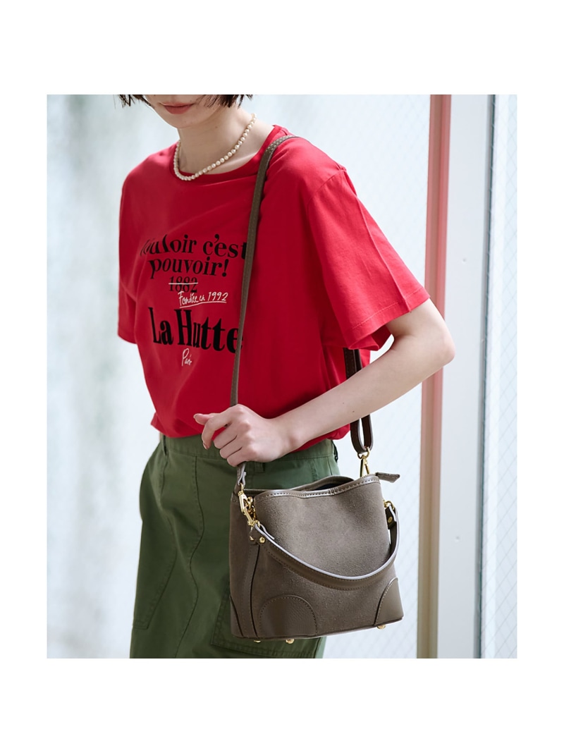 【AULENTTI/オウレンティ】2WAY スウェードワンハンドルミニバッグ / Rouge vif la cle ルージュ・ヴィフ ラクレ バッグ その他のバッグ グレー ブラック【送料無料】[ Fashion]