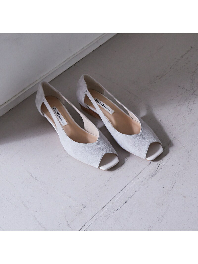 バタフライカット スクエアオープントゥパンプス Piche Abahouse ピシェ アバハウス バタフライカット スクエアオープントゥパンプス Piche Abahouse ピシェ アバハウス