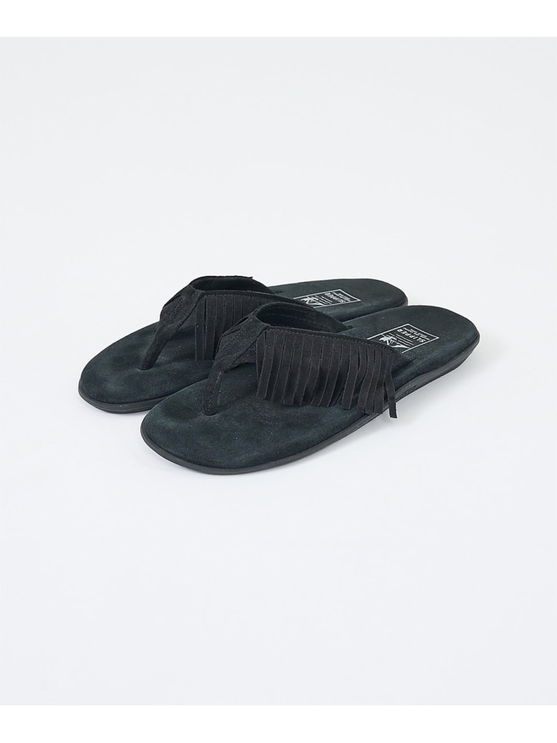 【ISLAND SLIPPER / アイランドスリッパ】 FRINGE SAND ABAHOUSE LASTWORD アバハウス シューズ・靴 サンダル 黒いこと【貨物輸送無料】[ Fashion]