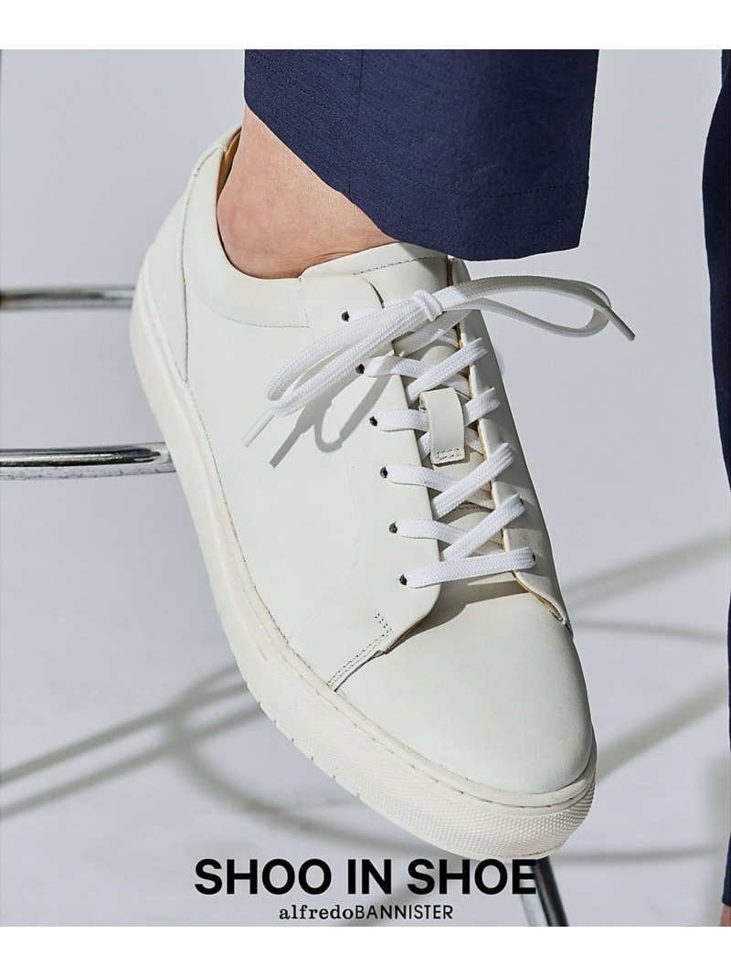 【SHOO IN SHOE】窮まりの第一義的 オールなめし革スニーカー alfredoBANNISTER アルフレッド・バニスター シューズ・靴 スニーカー 白いこと 米国海軍 赤銅色 黒いこと 薄墨色【貨物輸送無料】[ Fashion]