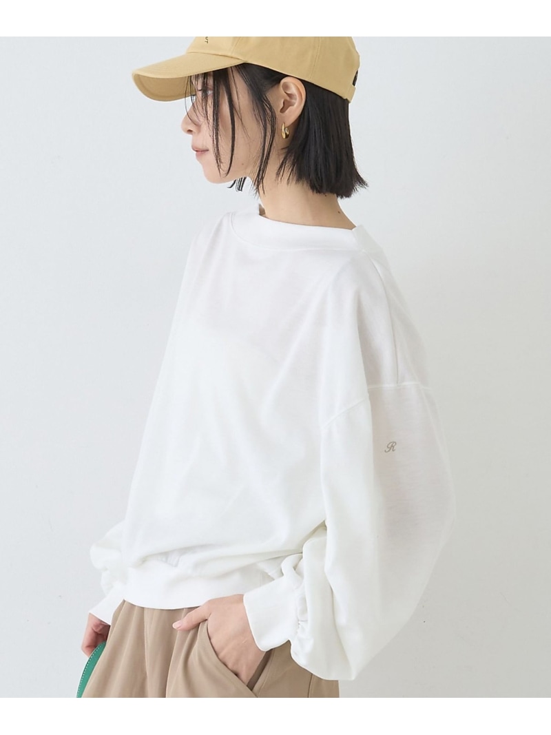 【SALE／11%OFF】ポリスパンパフスリーブイージーカットプルオーバー/吸水速乾 Rouge vif la cle ルージュ・ヴィフ ラクレ トップス カットソー・プルオーバー カーキ緑であること 薄墨色 白いこと【RBA_E】【貨物輸送無料】[ Fashion]