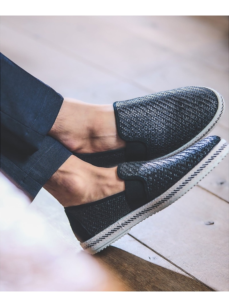 【26S/S berevere別注】エラスティック サマースリッポン alfredoBANNISTER アルフレッド・バニスター シューズ・靴 スニーカー ブラック シルバー ネイビー グレー【送料無料】[ Fashion]｜ABAHOUSE ONLINE