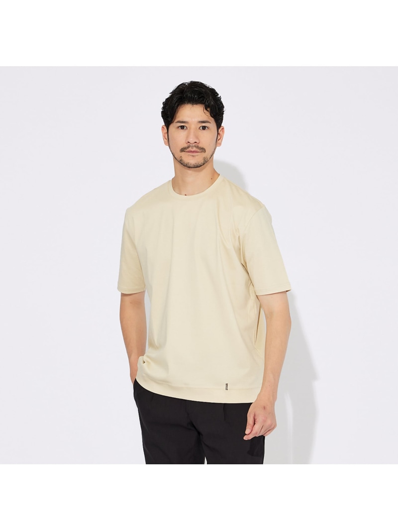 【SALE／20%OFF】【コットンシルケット】ポンチ クルーネック Tシャツ ABAHOUSE LASTWORD アバハウス トップス カットソー・Tシャツ ホワイト グレー【RBA_E】【送料無料】[ Fashion]