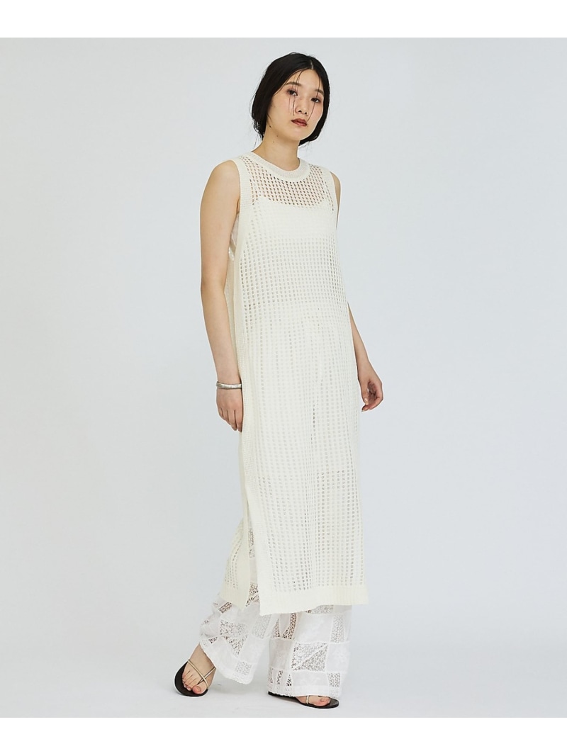 【花の冠yd】メッシュニットワンピース abahouse mavie アバハウス マヴィ 衣装・お召しもの プルオーバー衣装 黒いこと 赤銅色 白いこと【貨物輸送無料】[ Fashion]