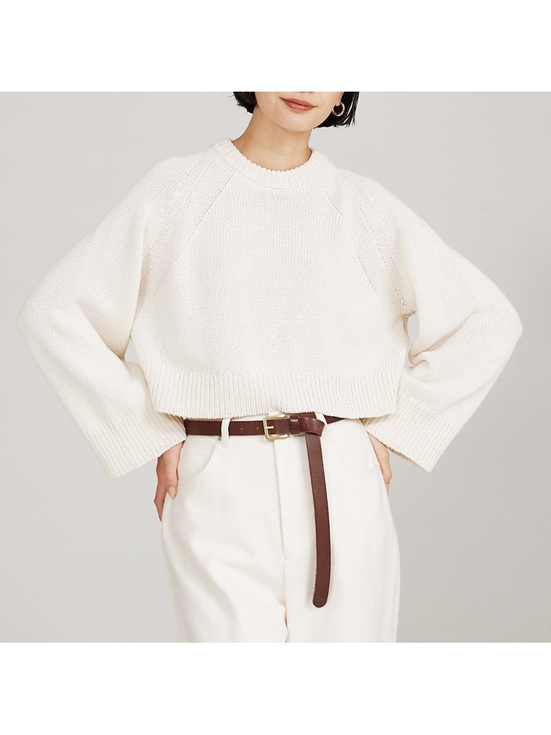 【SALE／30%OFF】＜ITALY＞コンパクトローゲージニット qualite カリテ トップス 編み物 青色 白いこと【RBA_E】【貨物輸送無料】[ Fashion] レディースファッション-ニット・セーター-トップス