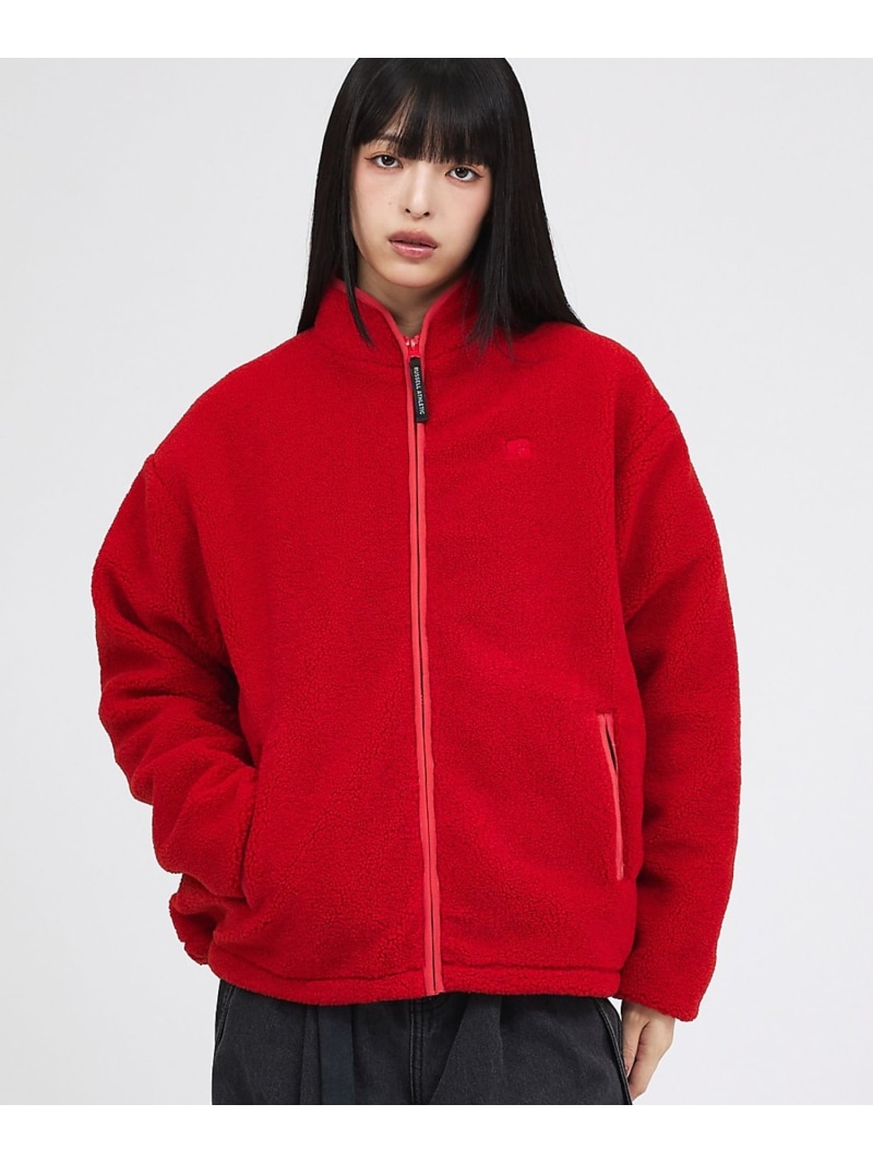 【RUSSELL ATHLETIC/ラッセル アスレチック】シープボアジップジャ Rouge vif la cle ルージュ・ヴィフ ラクレ トップス パーカー・フーディー ホワイト ブラック レッド【先行予約】*【送料無料】[ Fashion]｜ABAHOUSE ONLINE