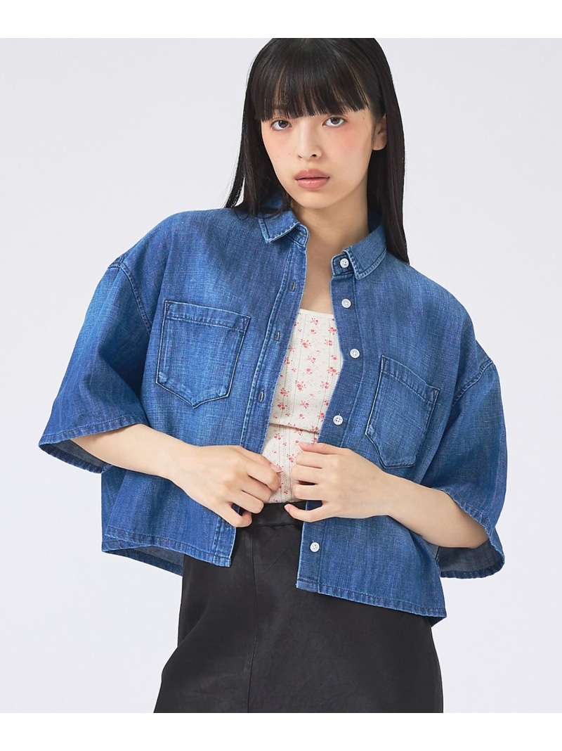【Healthy denim / ヘルシーデニム】Breezy Rosehip/ Rouge vif la cle ルージュ・ヴィフ ラクレ トップス シャツ・ブラウス ブルー【先行予約】*【送料無料】[ Fashion]