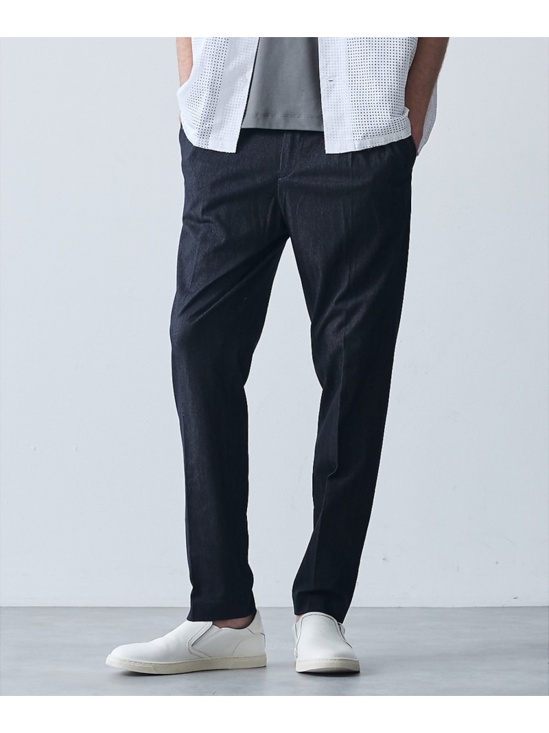 【デニムライク】シャンブレー スラックス パンツ 5351POUR LES HOMMES ゴーサンゴーイチプールオム パンツ スラックス・ドレスパンツ ブラック ブルー【送料無料】[ Fashion]