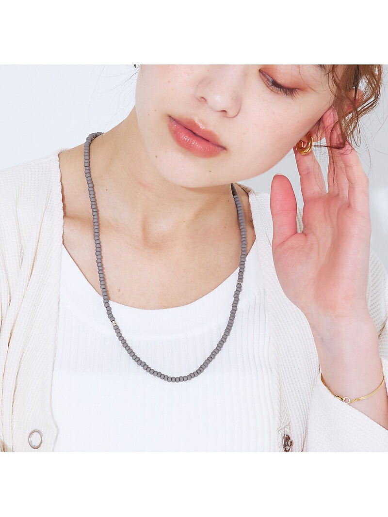 【SALE／35%OFF】【Dough. 】別注ビーズネックレス Rouge vif la cle ルージュ・ヴィフ ラクレ アクセサリー・腕時計 ネックレス グリーン ホワイト ピンク グレー【RBA_E】【送料無料】[ Fashion]