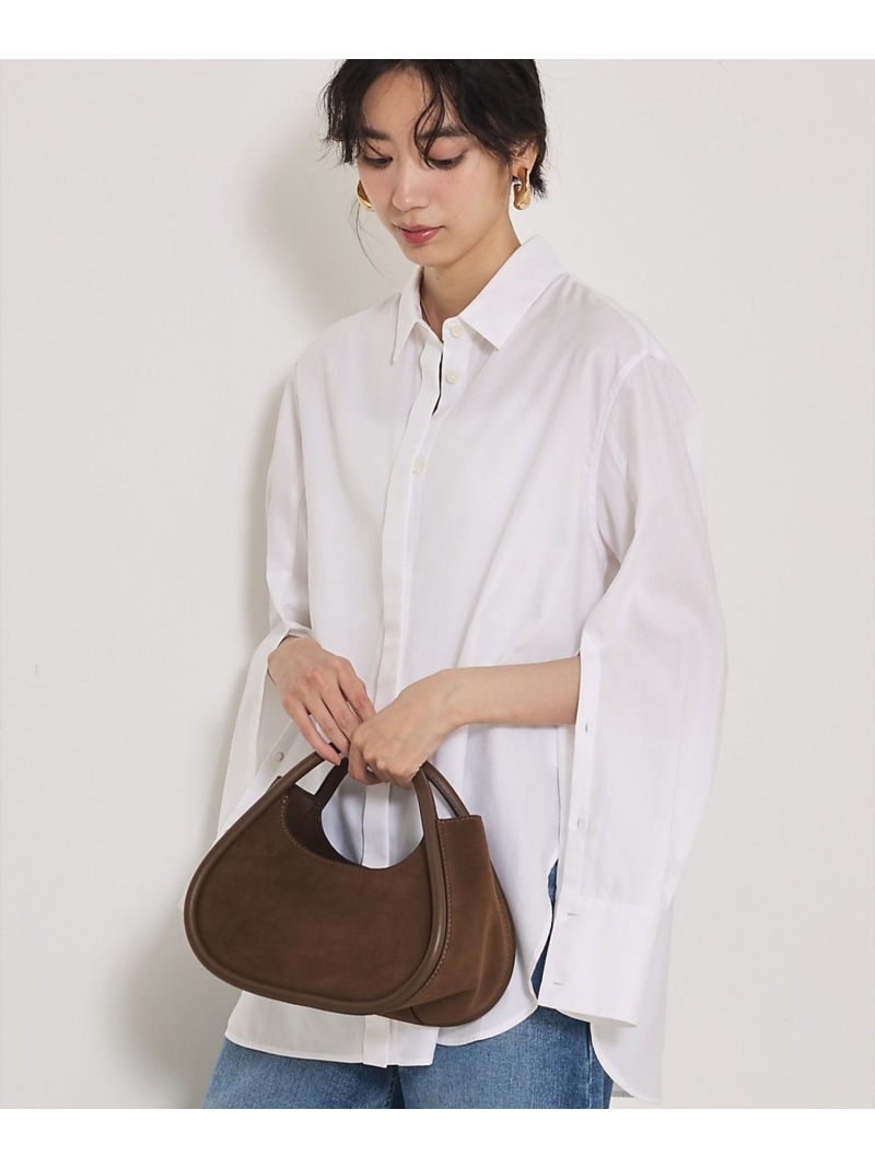 【SALE／20%OFF】袖スリットレギュラーシャツ qualite カリテ トップス シャツ・ブラウス ブラウン ホワイト ブルー【RBA_E】【送料無料】[ Fashion]｜ABAHOUSE ONLINE
