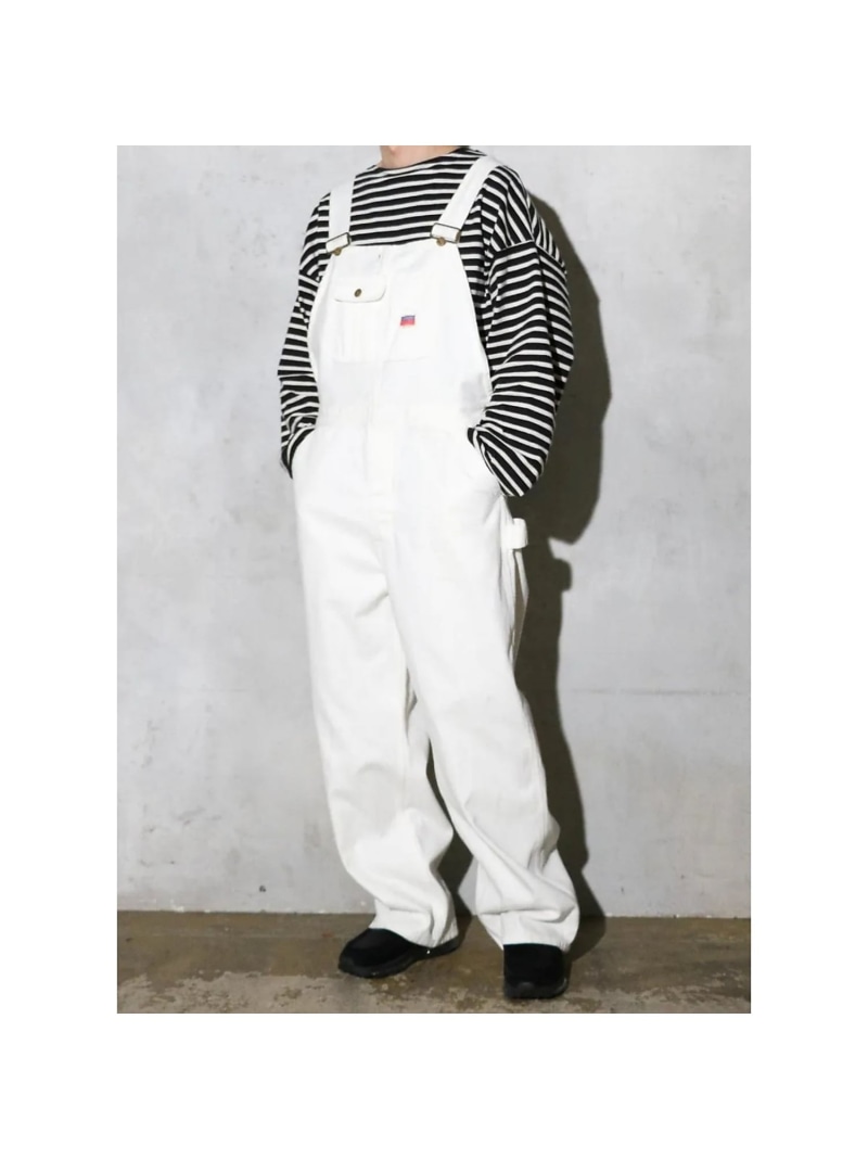 【PENNEY'S 】 10oz DENIM 50S OVERALL/オーガニッ ABAHOUSE LASTWORD アバハウス オールインワン・オーバーオール オーバーオール・サロペット ブラック ホワイト【送料無料】[ Fashion]