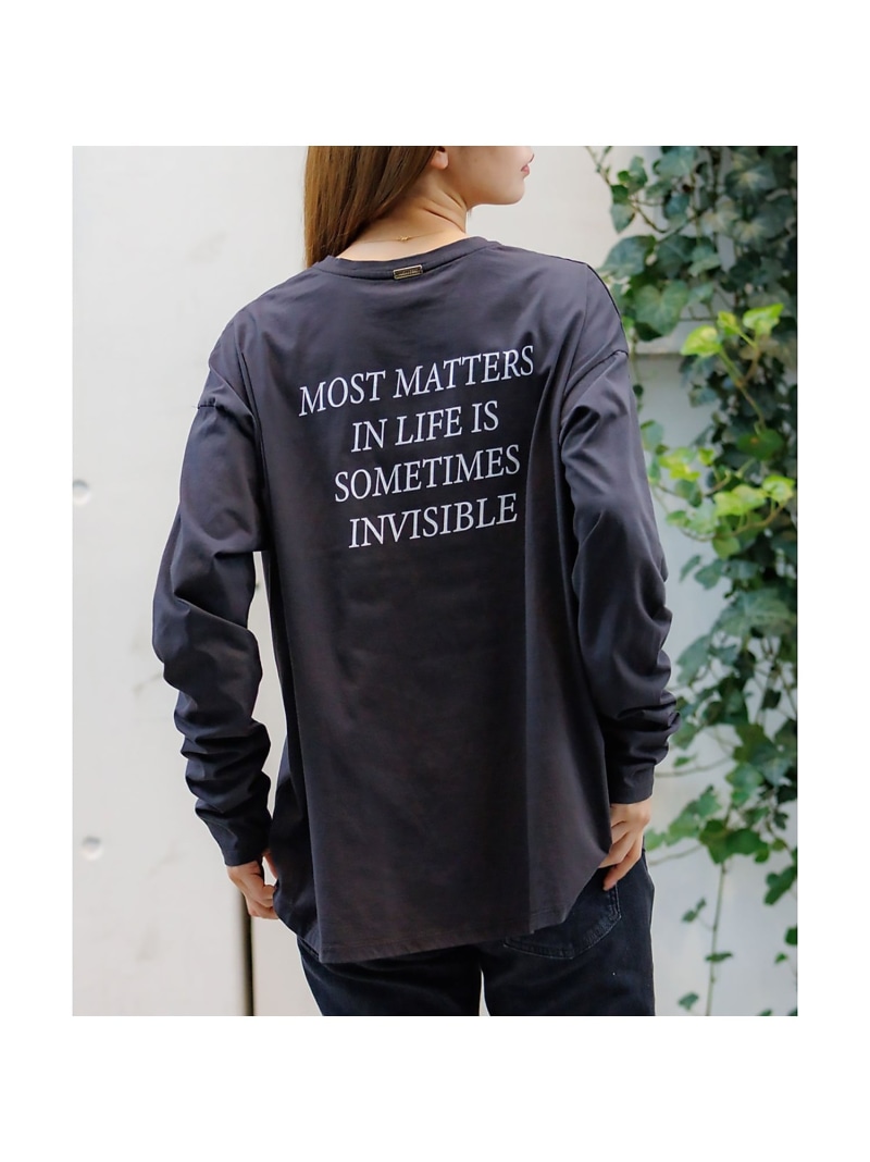 【MICA\u0026DEAL /マイカアンドディール】バックプリントロンT/カットソー/ Rouge vif la cle ルージュ・ヴィフ ラクレ トップス カットソー・ティーシャツ 黒いこと ベージュ 白いこと【貨物輸送無料】[ Fashion] レディースファッション-Tシャツ・カットソー