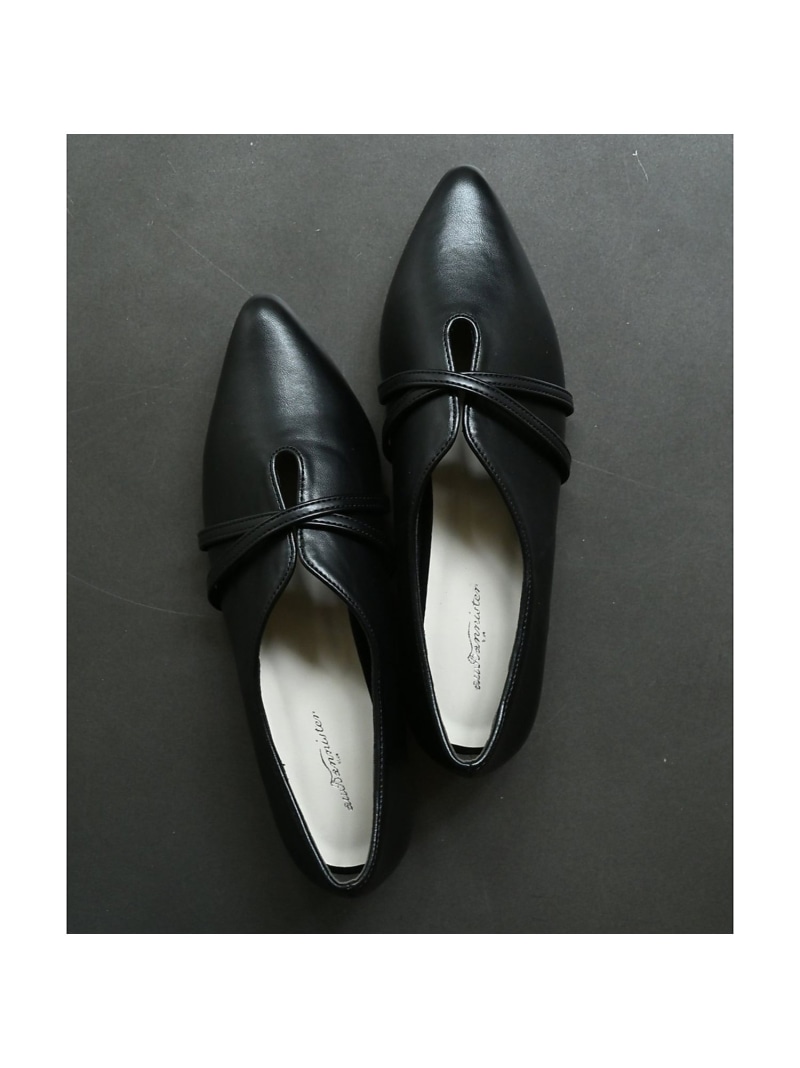 【SALE／10%OFF】【販売店舗限定】クロスベルトパンプス Au BANNISTER オゥ・バニスター シューズ・靴 パンプス ブラック ベージュ【RBA_E】【送料無料】[ Fashion]
