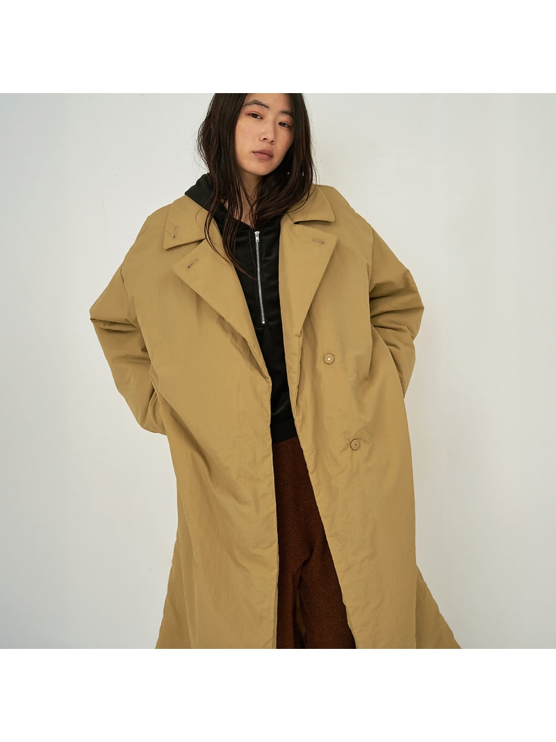 3WAY色つや中綿ロング厚地の外套 NOMINE ノミネ ジャケット・アウター ステンカラー厚地の外套 白いこと ベージュ 赤銅色 緑であること 黒いこと【貨物輸送無料】[ Fashion]