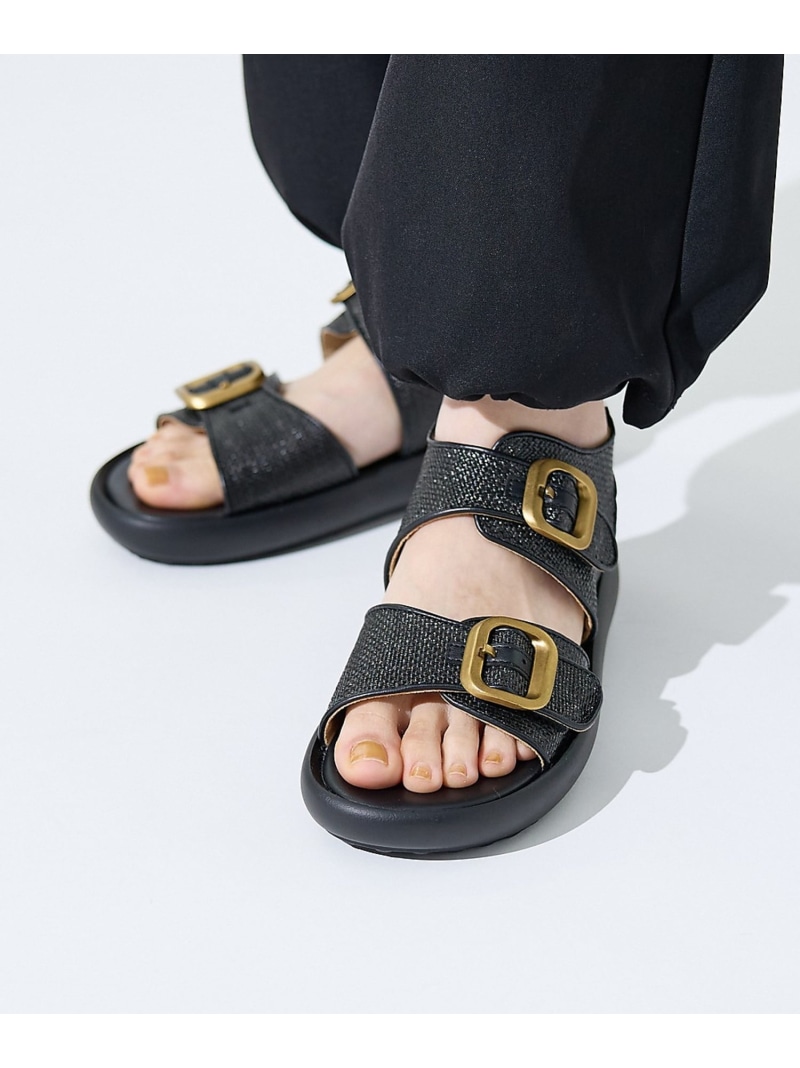 【売りわたすバス発着場押さえる】ダブルベルトサンダル 金 BANNISTER オゥ・バニスター シューズ・靴 サンダル 黒いこと ベージュ【貨物輸送無料】[ Fashion]