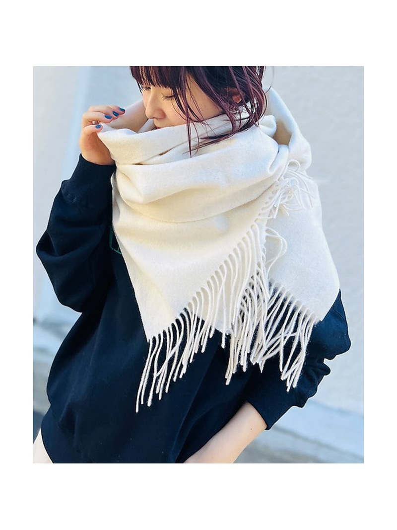 【定番人気】【2025AW新作】【TWEEDMILL/ツイードミル】大判ストール Rouge vif la cle ルージュ・ヴィフ ラクレ ファッション雑貨 マフラー・ストール・ネックウォーマー ホワイト ベージュ【送料無料】[ Fashion]