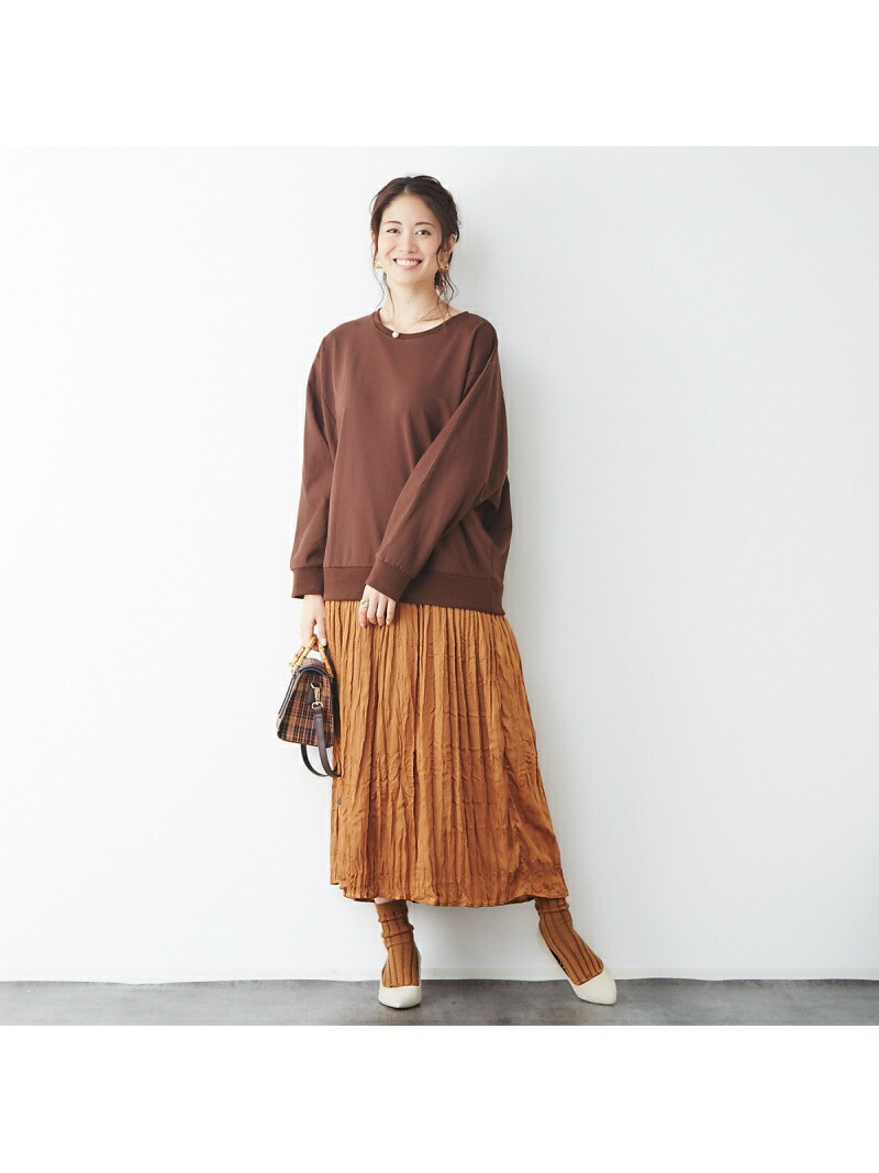 信頼 スウェット プリーツコンビワンピース Rouge Vif La Cle ルージュ ヴィフ ラクレ ワンピース シャツワンピース ブラウン ブラック Rba E Rakuten Fashion 楽天市場 Labclini Com