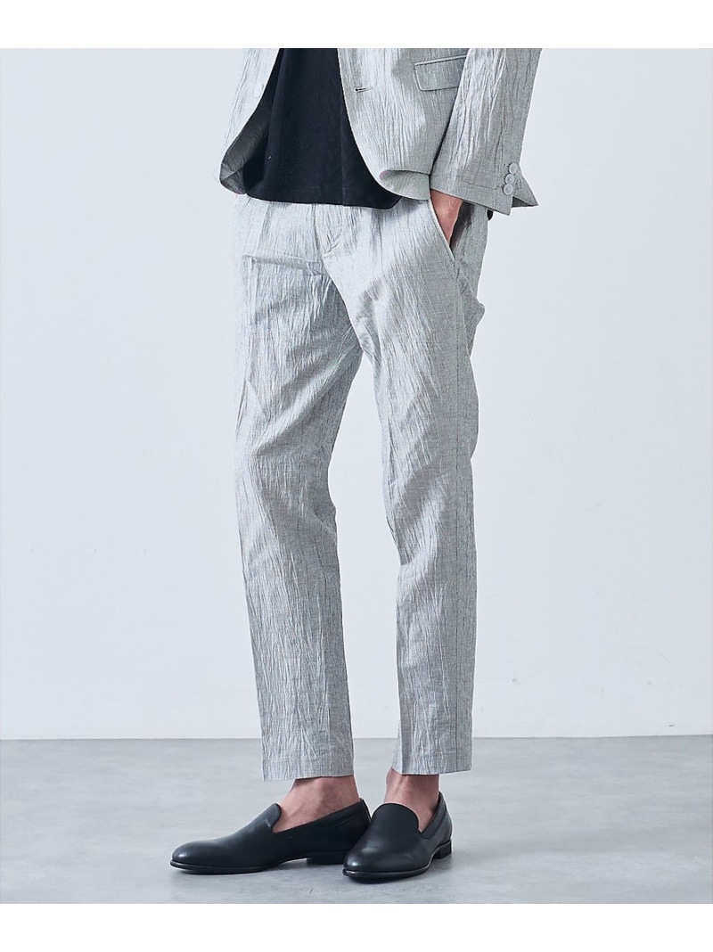 【セットアップ対応】コットン ワッシャー プリント パンツ 5351POUR LES HOMMES ゴーサンゴーイチプールオム パンツ スラックス・ドレスパンツ ブラック ホワイト【送料無料】[ Fashion]