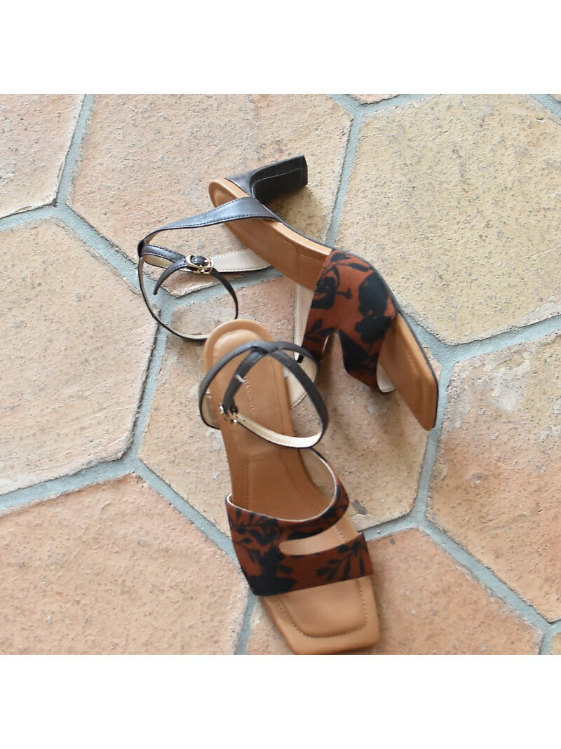 【SALE／50%OFF】アンクルストラップセパレートサンダル Au BANNISTER オゥ・バニスター シューズ・靴 サンダル レッド ブラック【RBA_E】【送料無料】[ Fashion]
