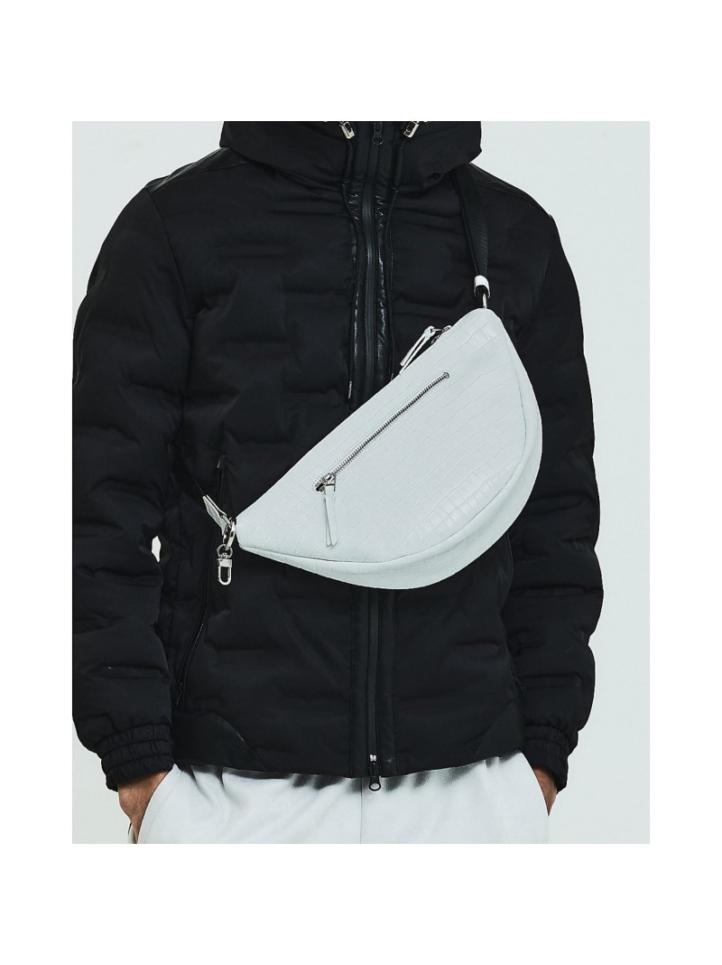 【別注】WAKU クレセントムーン ショルダーバッグ 5351POUR LES HOMMES ゴーサンゴーイチプールオム バッグ ショルダーバッグ ホワイト ブラック【送料無料】[ Fashion]