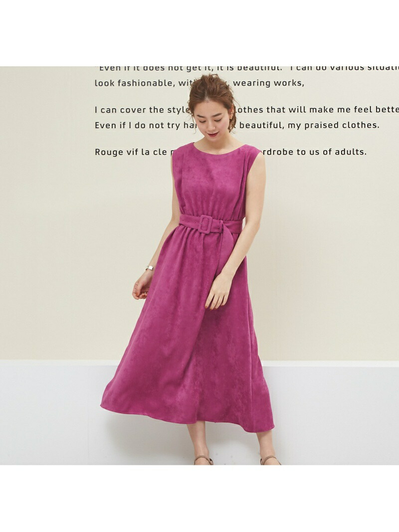 新春福袋21 ワンピース Rakuten Fashion Sale 30 Off スエードロングワンピース Rouge Vif La Cle ルージュ ヴィフ ラクレ ワンピース シャツワンピース ピンク ブラウン Rba E 送料無料 Www Chateau Fontdubroc Com